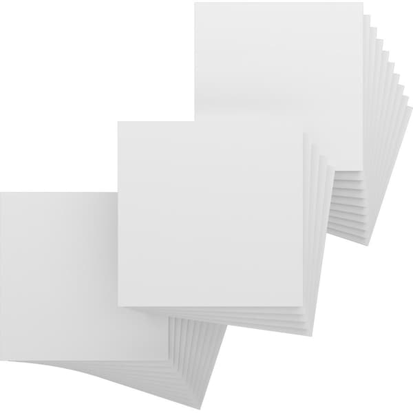 Ekena Millwork 15 3/4W x 15 3/4H x 3/4T PVC Hobby Boards, Unfinished, 25PK HBP16X16X750DUN - main